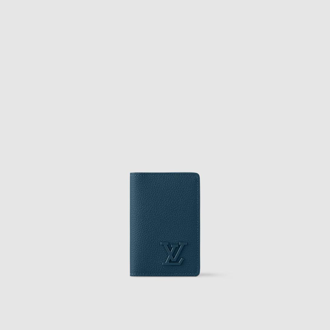 Ví Louis Vuitton Pocket Organizer Lv Aerogram Nam Xanh Dương